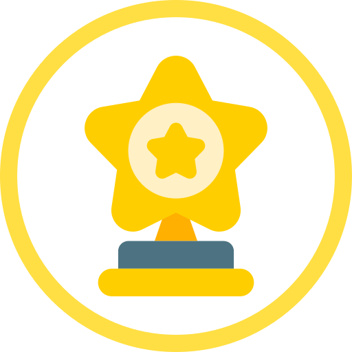 estrella del trofeo Generic color fill icono