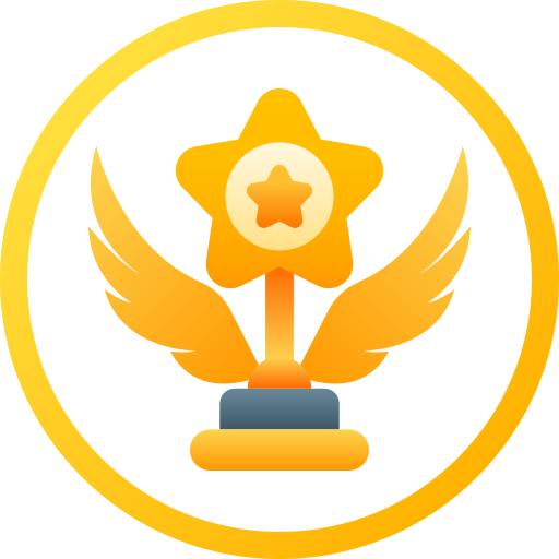 estrella del trofeo Generic gradient fill icono
