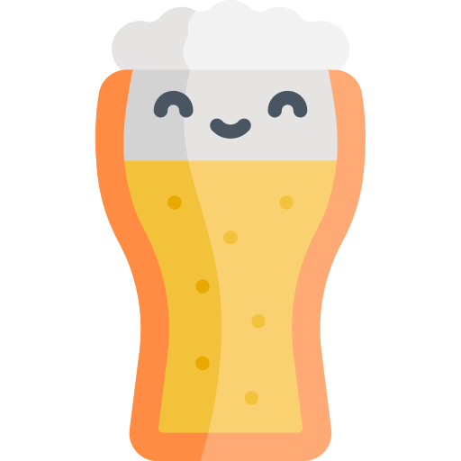 bier Kawaii Flat icoon