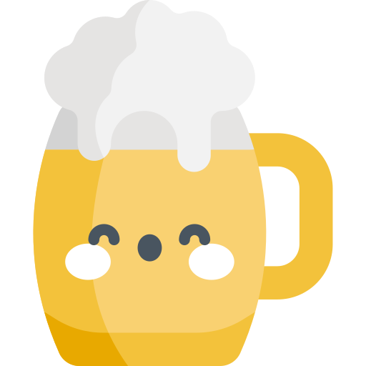Пиво Kawaii Flat иконка