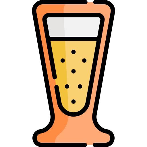 bier Kawaii Lineal color icoon
