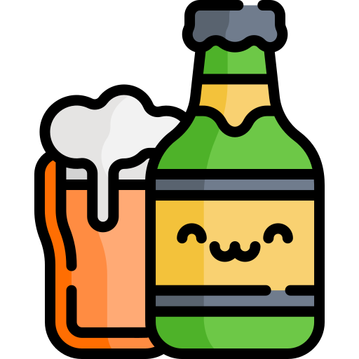 Beer Kawaii Lineal color icon