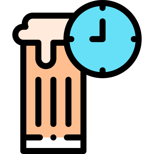 Happy hour Detailed Rounded Lineal color icon