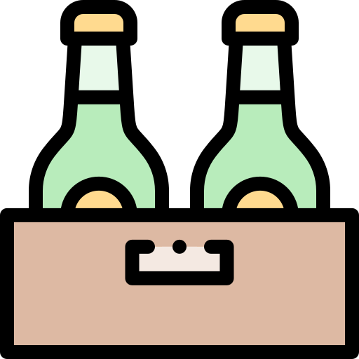 Beer box Detailed Rounded Lineal color icon