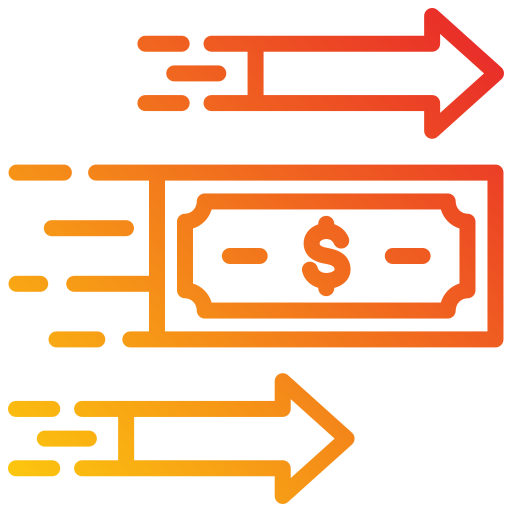 Money transfer Generic gradient outline icon