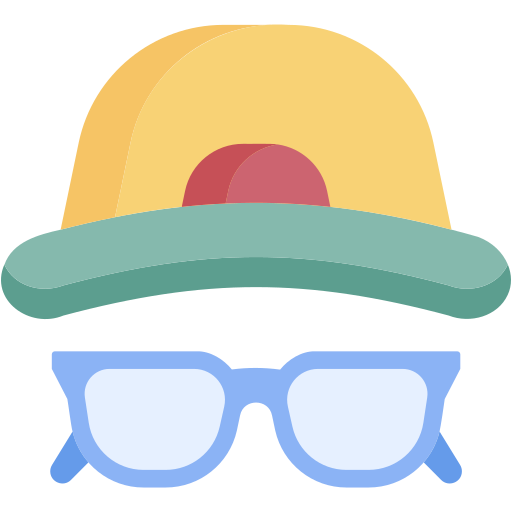 sombrero y gafas Generic color fill icono