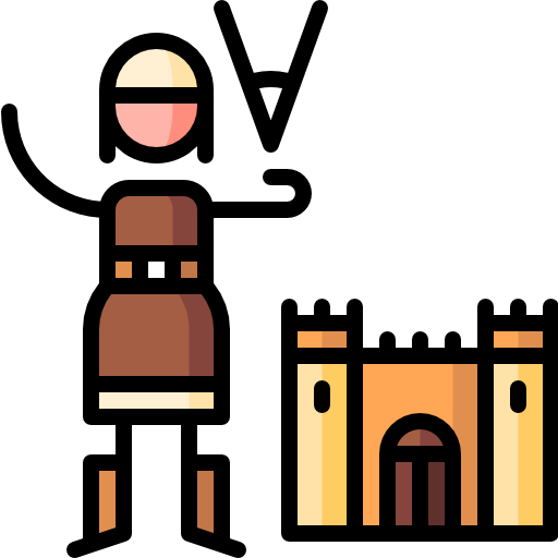 Architecture Puppet Characters Lineal Color icon
