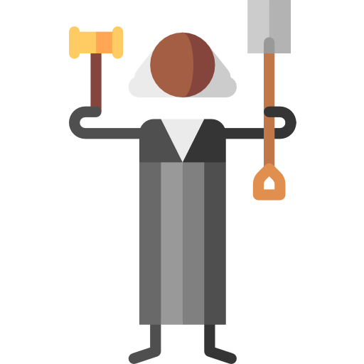 Lawyer Puppet Characters Flat icon