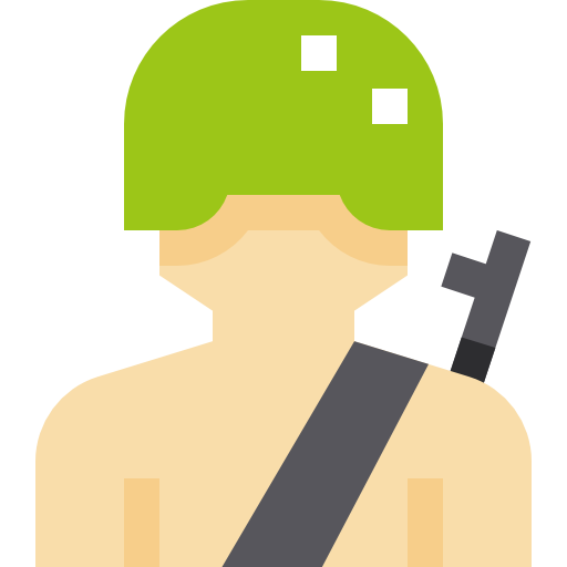 Żołnierz Pixelmeetup Flat ikona