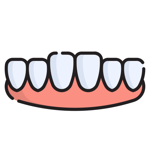 Искусственные зубы Generic color lineal-color иконка