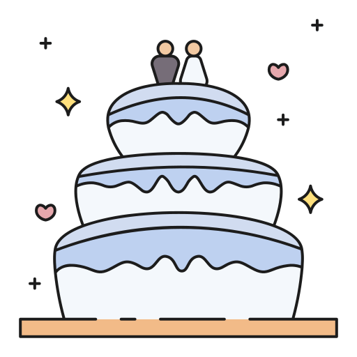 bolo de casamento Generic color lineal-color Ícone