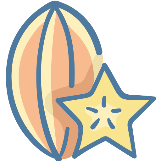 fruta estrella Generic color hand-drawn icono