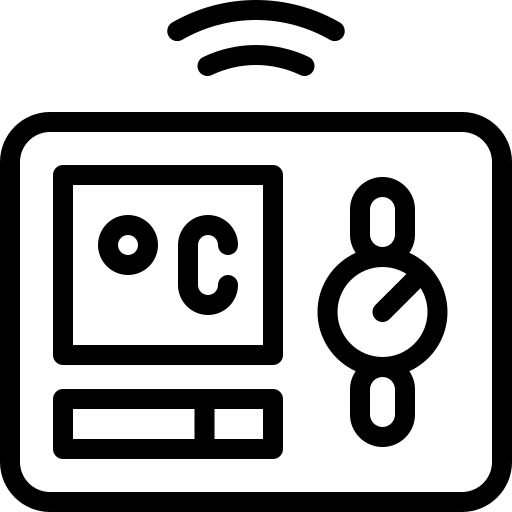 thermostaat Detailed Mixed Lineal icoon