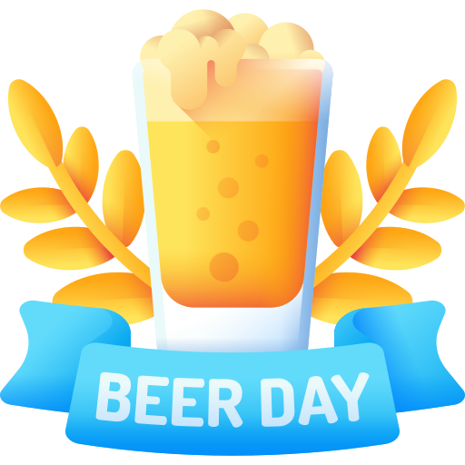 dia internacional de la cerveza 3D Color icono