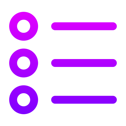 lijst Generic gradient outline icoon
