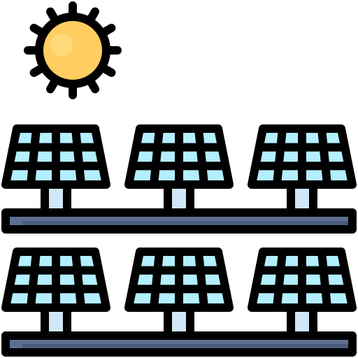 zonnepanelen Generic color lineal-color icoon