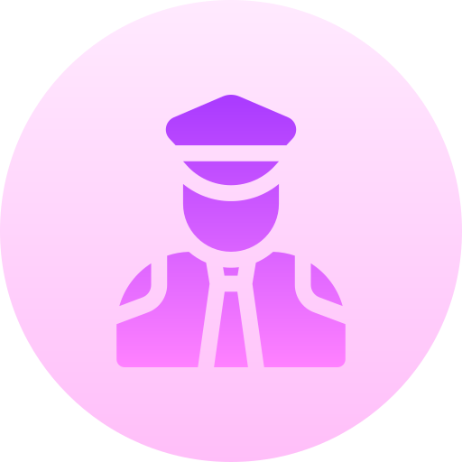 Officer Basic Gradient Circular icon