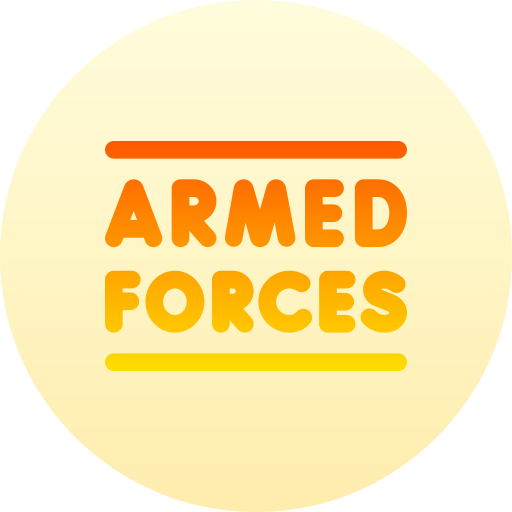 Armed forces Basic Gradient Circular icon