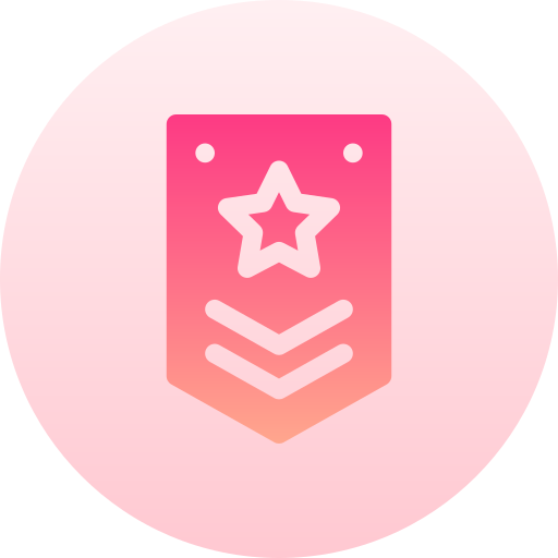 군사 계급 Basic Gradient Circular icon