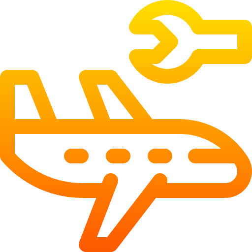 flugzeugwartung Basic Gradient Lineal color icon