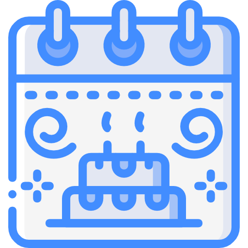 Birthday Basic Miscellany Blue icon