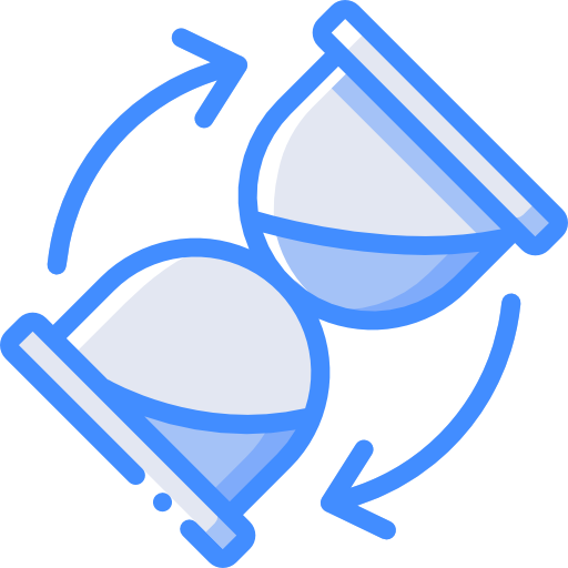 Hourglass Basic Miscellany Blue icon