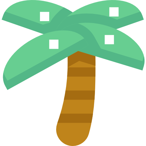 drzewo palmowe Pixelmeetup Flat ikona
