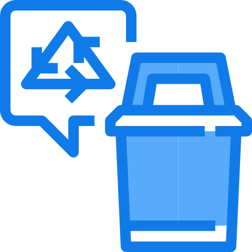 lixeira de reciclagem Justicon Blue Ícone