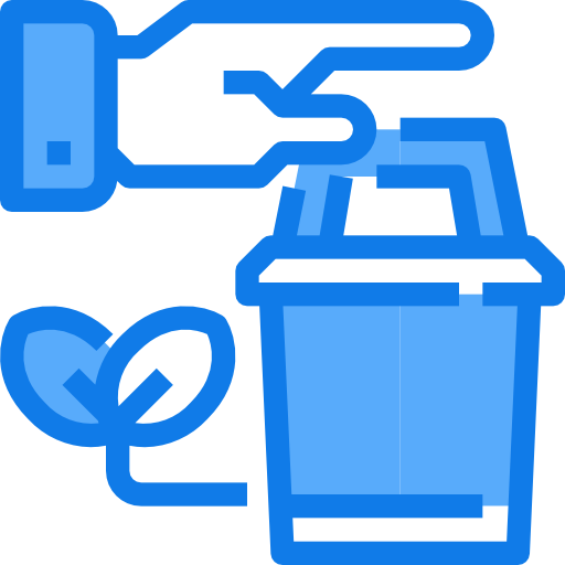 Recycling bin Justicon Blue icon