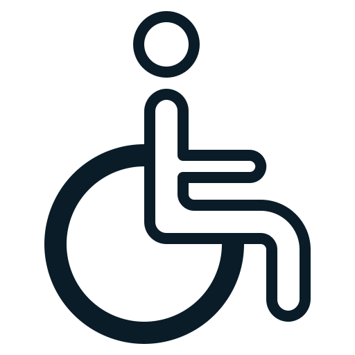 wózek inwalidzki Generic outline ikona