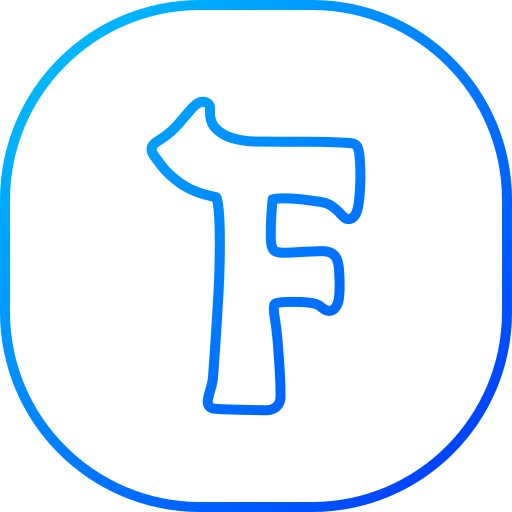 文字f Generic gradient outline icon