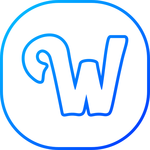 letter w Generic gradient outline icoon
