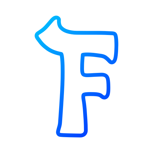 Letter f Generic gradient outline icon