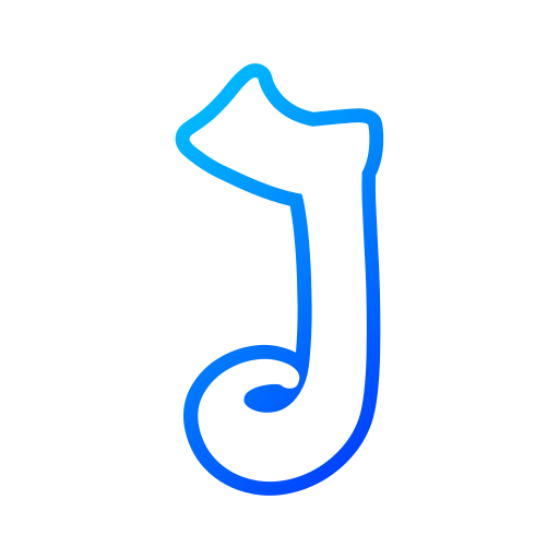 letra j Generic gradient outline icono