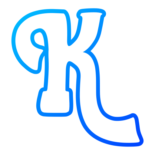 편지 k Generic gradient outline icon