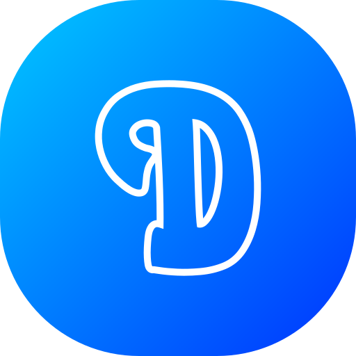 Letter d Generic gradient fill icon