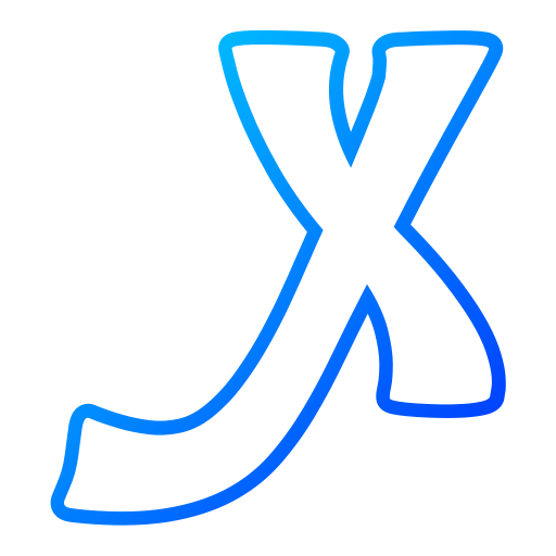 lettre x Generic gradient outline Icône