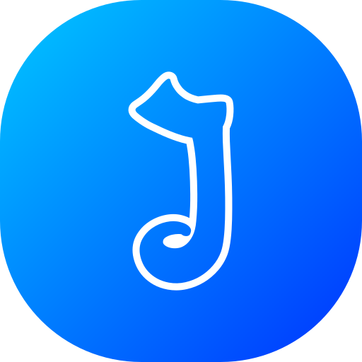 Letter j Generic gradient fill icon