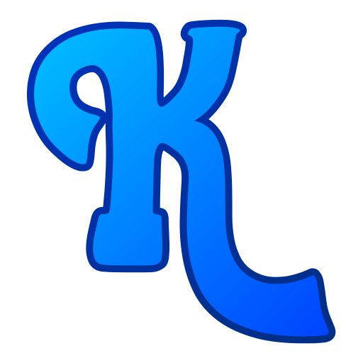 lettera k Generic gradient lineal-color icona