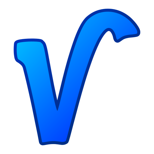 Letter v Generic gradient lineal-color icon