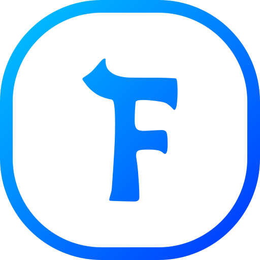 文字f Generic gradient fill icon