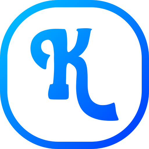 lettera k Generic gradient fill icona
