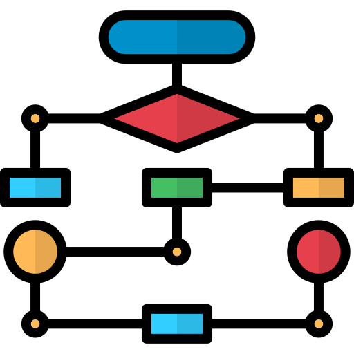 diagramma di flusso Generic color lineal-color icona