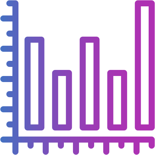 gráfico de barras Generic gradient outline icono