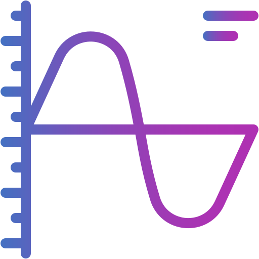 gráfico de líneas Generic gradient outline icono