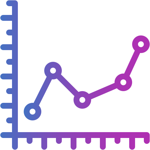 Line chart Generic gradient outline icon