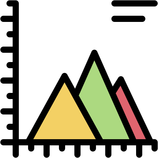 graphique pyramide Generic color lineal-color Icône
