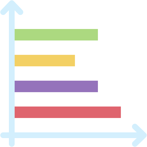 Bar chart Generic color fill icon