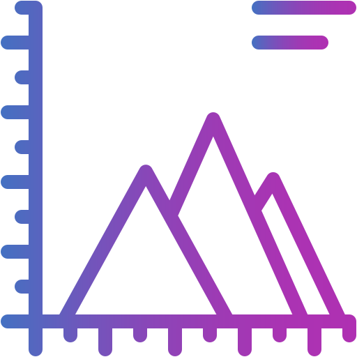 피라미드 그래픽 Generic gradient outline icon