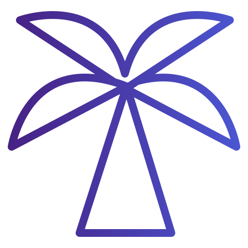 palmboom Generic gradient outline icoon